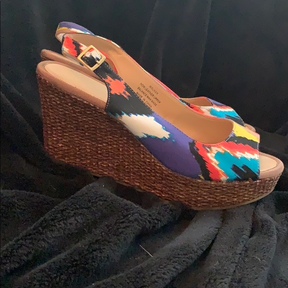 New Colorful Wedge Heel SZ 10 - Picture 6 of 6
